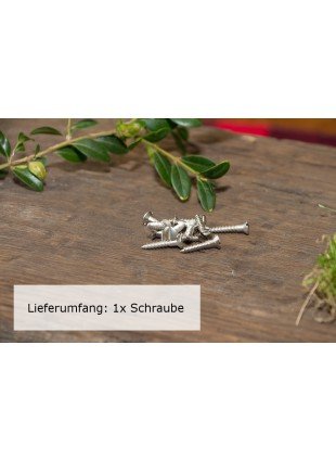 1x Schlitzschraube mit Linsenkopf (DIN 95) Messing Vernickelt Holzschraube (4,0 x 20)