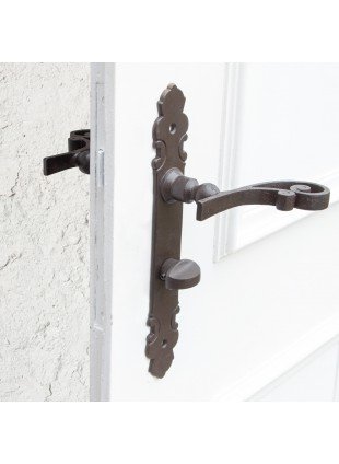 Drückergarnitur für Zimmertüren-WC-Verschluss | BB | Eisen braun