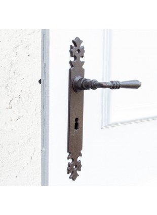 Drückergarnitur für Zimmertüren,  Rustikales Design | BB72 | Eisen braun