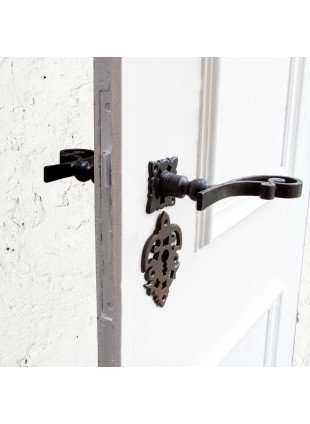Drückergarnitur für Zimmertüren und Haustüren-Edles Design | BB&PZ | Eisen braun