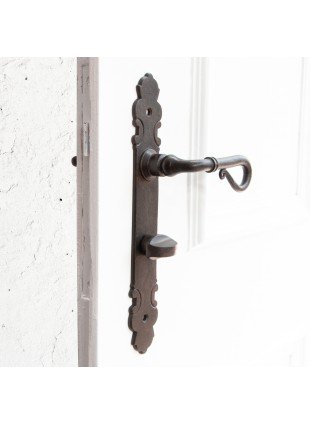 Drückergarnitur für Zimmertüren-WC-Verschluss | BB72 | Eisen braun