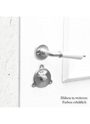 Drückergarnitur für Zimmertüren -Holzgriff-WC | BB | Nickel matt