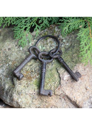 Schlüsselbund wie antik,  Deko Schlüsselbund im Landhausstil, antikbraun