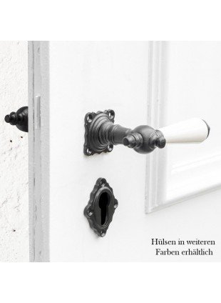 Drückergarnitur für Zimmertüren zeitloses Design | BB | Eisen schwarz