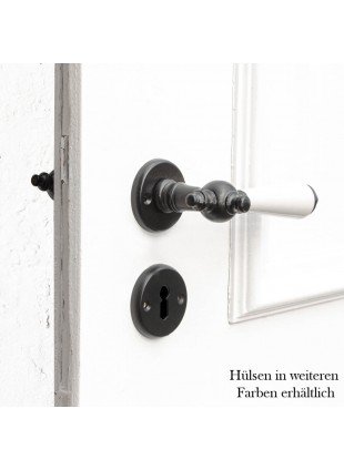 Drückergarnitur für Zimmertüren zeitloses Design | BB | Eisen schwarz
