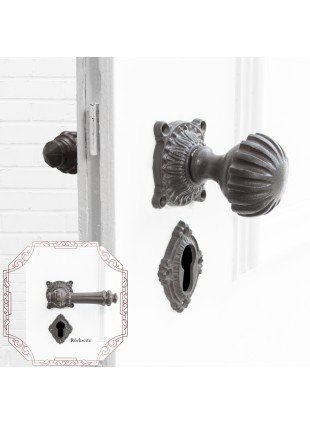 Klinkenset für Haustüren, edles design | PZ | Eisen braun
