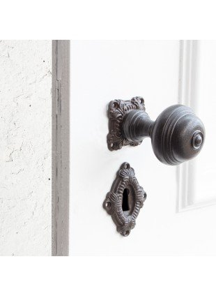 Türbeschlag mit Knauf für Zimmertüren, edles Design | BB | Eisen braun