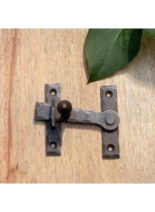 Schrankverluss mit Falle, Riegel | Eisen schwarz | H6,4 x B8,0cm