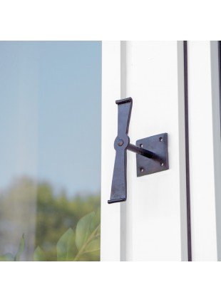 Feststeller, Fensterwirbel, rustikal | Eisen, schwarz | H14,5 x B5,4cm