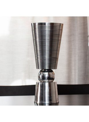 Aluminium Vase, Pokal, Wickel-Optik, Vase, Deko-Flasche, Dekoration 