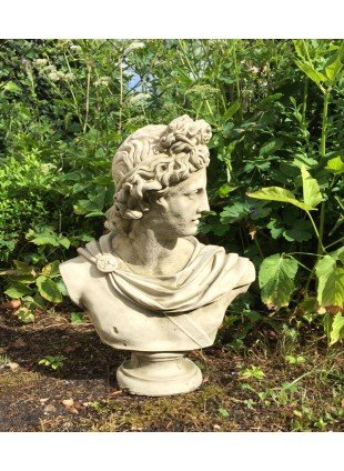 Apollo Figur Garten Steinfiguren antik Skulpturen Park - Geschenke Bogensport