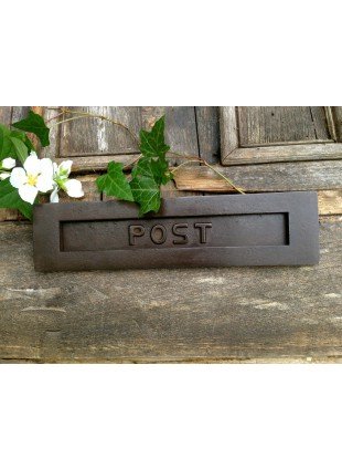 Briefschlitz aus Antik-Eisen, großer Posteinwurf/Briefkasten-hochwertig gemacht