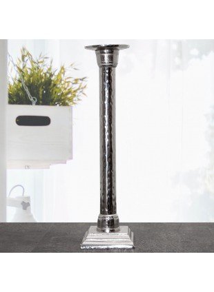 Kerzenhalter, Aluminium, rund, Dekoration, Struktur - H.37cm