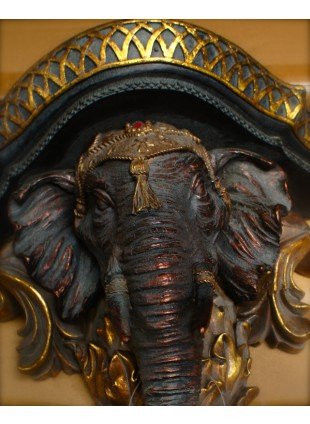 Konsole, Wandkonsol​e, indisch Rega​lträger, Elefant des Maharadja Regal INDIEN