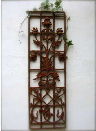 Türgitter mit Glockenblume, sehr schönes Gitter für Haustür, Jugendstil-Art Deco