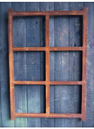 Eisenfenster- eckiges Stallfenster Antik-Fenster zum Renovieren Eisen rechteckig