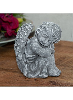 Kniende Engel Skulptur Dekoration Grab - Tiergrab Engel Figur kniender Engel 