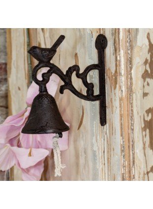 Stilvolle Glocke mit Vögelchen, Haustürglocke wie antik, im Landhausstil