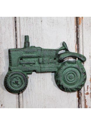 Wandflaschenöffner Traktor, Eisen, Grün, Flaschenöffner 