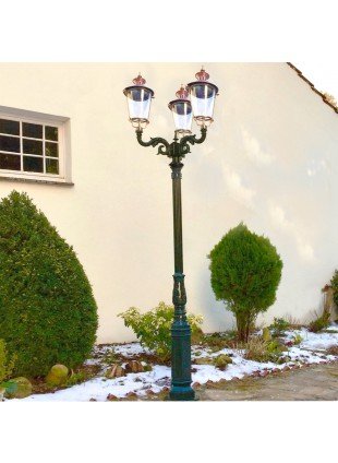 Eingangslampe Nostalgie Aussenlampe Gartenbeleuchtunge Wegelampe - H.292 cm