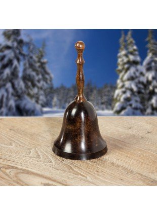 Nostalgische Glocke aus Aluminium, braun, Tischglocke, Weihnachten