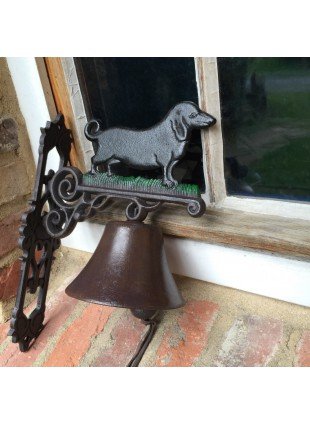 Glocke für die Jagdhütte Glocke mit Hund Dackel, Forsthaus Türglocke mit Teckel