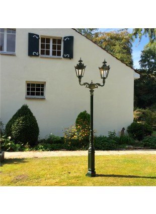 Zweiköpfige Eingangslampe - Aussenlampe Gartenbeleuchtungen Wegelampe - H.294 cm