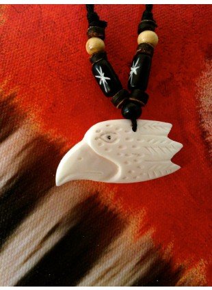 Halskette Adlerkopf, handgeschnitzte Freundschaftskette, Maori-Kette-Talisman 