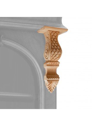 Ornament ,Schrankdeko, Dekoration  |Holz, beige | H44,5xB18,0cm