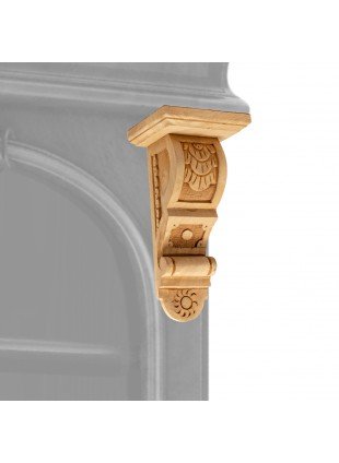 Ornament ,Schrankdeko, Dekoration  |Holz, beige | H27,5xB13,6cm