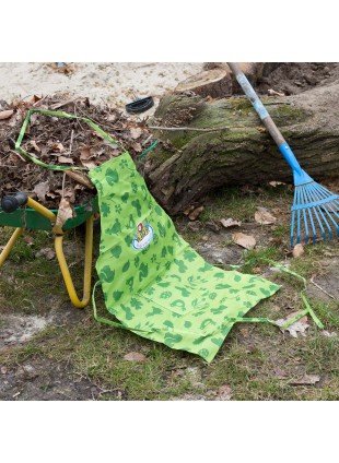 Gartenschürze für Kinder, Bastelschürze mit Tasche, Arbeitsschürze in grün