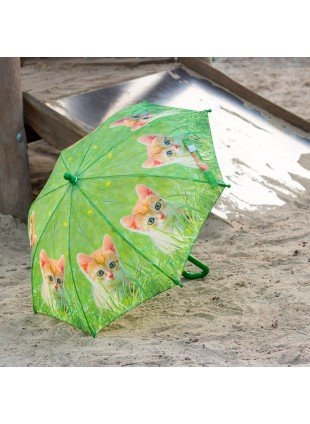 Regenschirm mit Kätzchen Katzenjunges Kinderregenschirm, Schirm für Kinder 