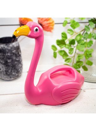 Pinky der Flamingo als Kindergießkanne | Kunststoff, Pink | H 30,0 x B 27,0 cm