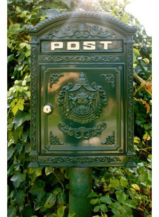 Briefkasten Postkasten,  Nostalgie Wandbriefkasten, englisch-antik Alu rostfrei