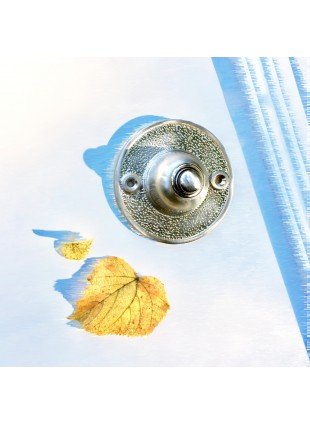 Klingel Haustür Schelle Nickel poliert - Türklingel Edelstahl Beschläge Klingeln