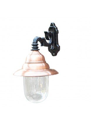 Lampe Kupfer Messing Wandlampe | Messing,schwarz|H51,0xB29,0 cm