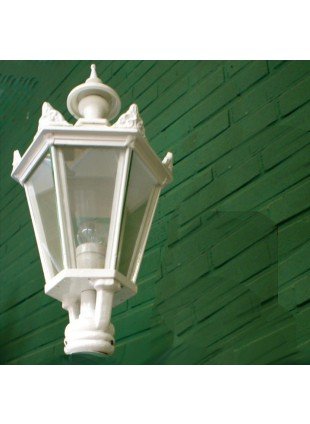 Außenleuchte Madrid Lampenkopf weiß mittel H.60 cm