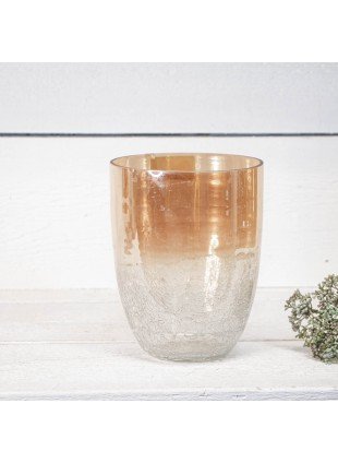 Handgefertigte Eisenlaterne mit buntem Glas