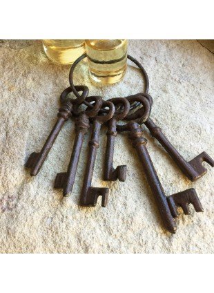 Schlüssel Antik Dekoration Schlüsselbund antike Truhe, Mittelalter Schlüssel Tor