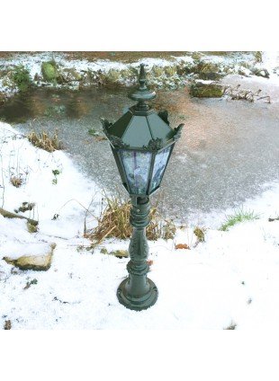 Ambientelampe Antik-Look Gartenleuchte Retro Standlampe Vintage - H.100 cm