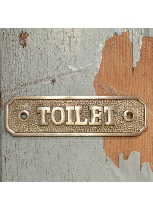 Schild "Toilet" WC-Schild aus Gusseisen Toilettenschild im Jugendstil 