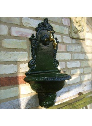 Gartenbrunnen, Wandbrunnen, Wasserzapfstelle Waschbecken, Aluminium hochwertig 