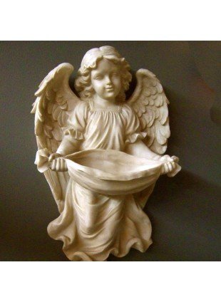 Engel Figur, wie antik, mit Weihwasser Schale oder als Vogeltränke, süsse Engel 