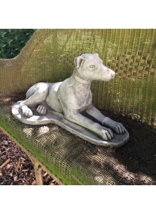 Windhund Figur Eingang - Hundefiguren Tierfigur Hund - Steinfiguren Hauseingang