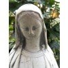 Madonna Maria Statue Stein weiß Marien-Skulptur Devotionalien Maria Grabschmuck