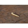 1x Schlitzschraube mit Linsenkopf (DIN 95) Messing blank Holzschraube (4,0 x 20)