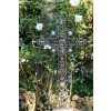Romantisches Kreuz stehend Schmuck für Grab Tierbestattung Friedhofskreuz Grabkreuz 