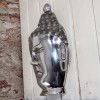 Buddha Wandbüste - Aluminium, silber - Seitenansicht