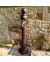 Wasserzapfsäule Nostalgie, Gartenbrunnen | Aluminium, braun | H.85 × B.20 cm